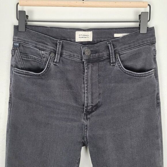 Citizens Of Humanity Size 27 Rocket Ankle Mid Rise Skinny Jeans Black - Picture 4 of 12